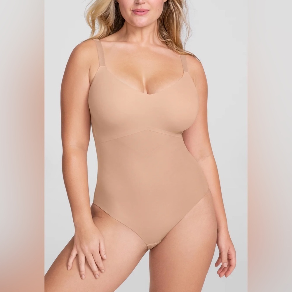 Honeylove Liftwear Cami Bodysuit Nude Sand Size XL NWT